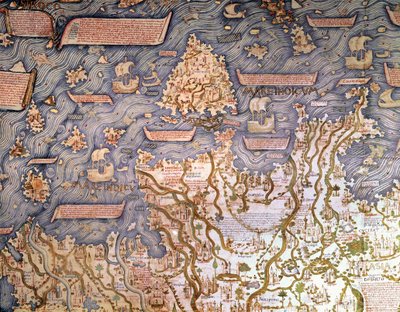 View of the Archipelago of Borneo (detail) by Mauro Fra