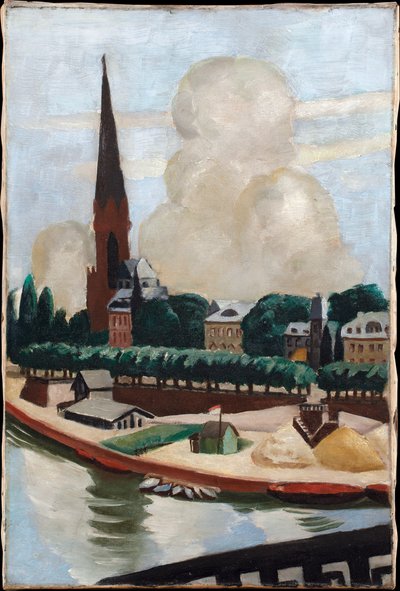 Bank of the Main and Church by Max Beckmann