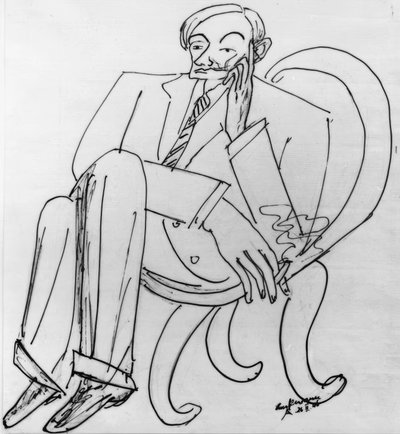 Portrait of Friedrich Vordemberge-Gildewart by Max Beckmann