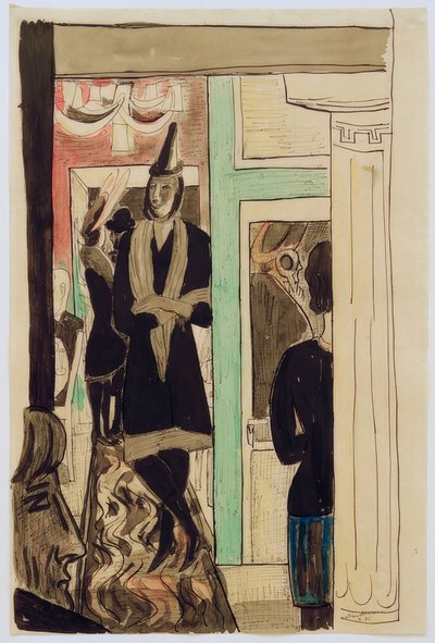 Cafe (Telephone) by Max Beckmann