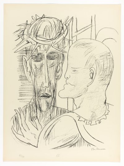 Christ and Pilate (plate 15 from Day and Dream) by Max Beckmann