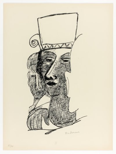 Dancing Couple, plate seven from Day and Dream by Max Beckmann