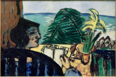 Woman Reading by the Sea by Max Beckmann