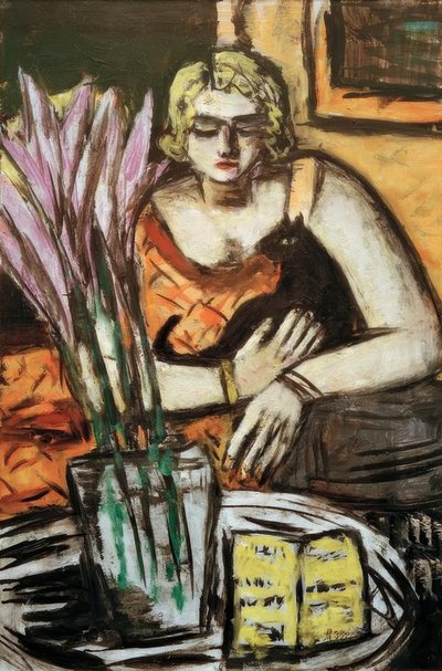 Woman with Cat by Max Beckmann