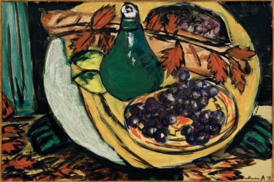 Autumn Still Life with Grapes by Max Beckmann