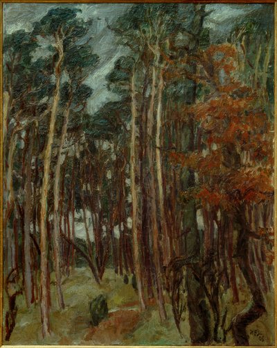 Hermsdorf Forest on a Gray Day by Max Beckmann