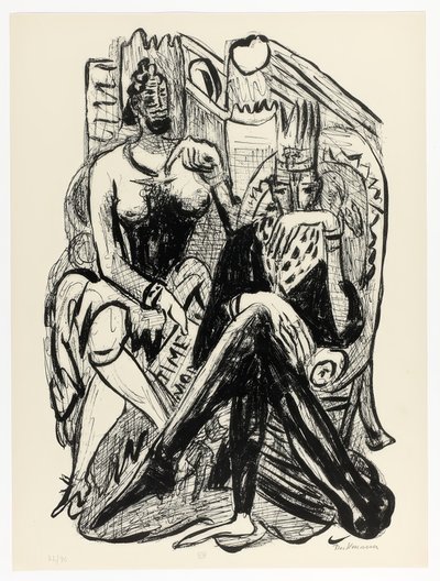 King and Demagogue, plate eight from Day and Dream by Max Beckmann