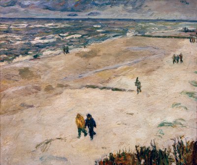 People After Work by the Sea (On the Beach of Wangerooge) by Max Beckmann