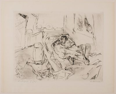 Lovers I, plate 4 from the portfolio Faces by Max Beckmann