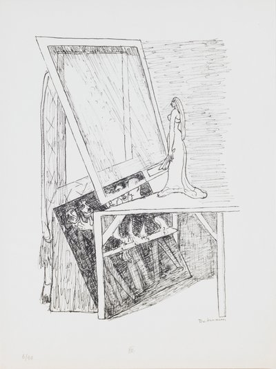 Magic Mirror, plate 13 from the portfolio “Day and Dream” by Max Beckmann