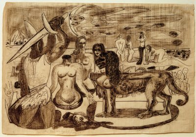 Perseus (Hercules) Last Task by Max Beckmann