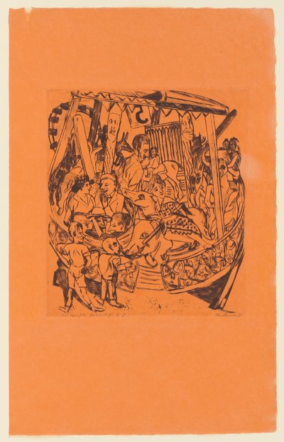 Plate 7 of the series: Annual Fair by Max Beckmann