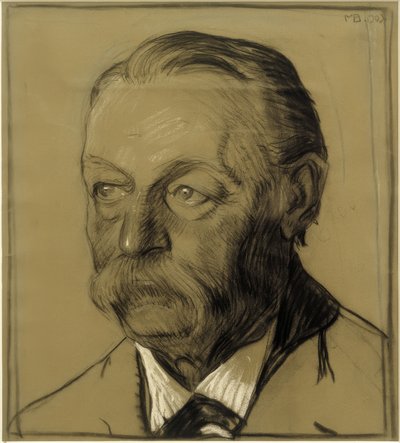 Portrait of Uncle Friedrich Beckmann, Half-Profile to the Left by Max Beckmann