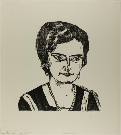 Portrait of Frau H.M. (Naila) (plate two from Die Kunst der Gegenwart) by Max Beckmann