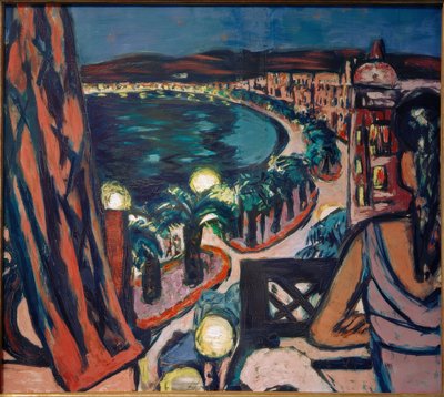 Promenade des Anglais (Nice from the Hotel at Night) by Max Beckmann