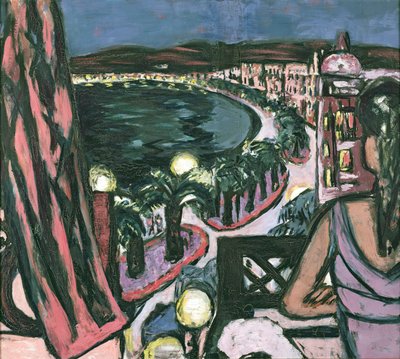 Promenade des Anglais, Nice by Max Beckmann
