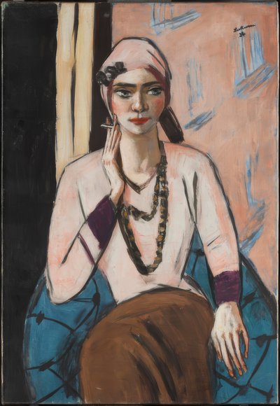 Quappi in Pink Jumper by Max Beckmann