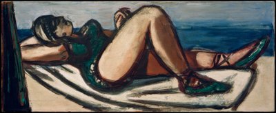 Sleeping on the Beach by Max Beckmann