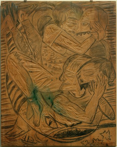 Self-Portrait with Naïla as Circus Artists by Max Beckmann