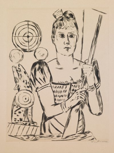 Shooting Gallery (Annual Fair, plate 4) by Max Beckmann