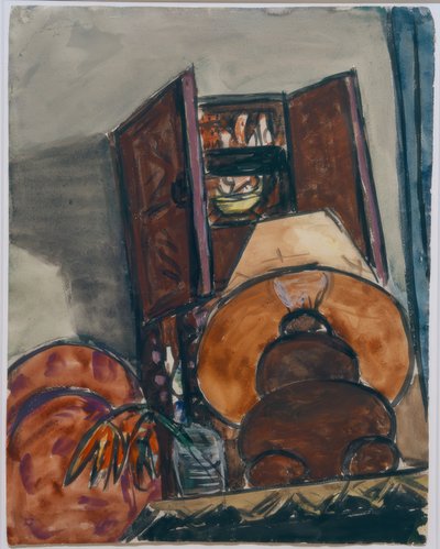 Still Life with Lamp by Max Beckmann