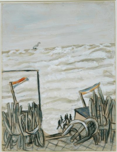 Beach at High Tide by Max Beckmann