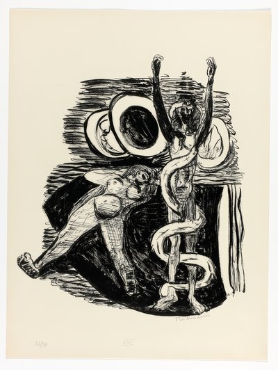 The Fall of Man, plate 14 from Day and Dream by Max Beckmann