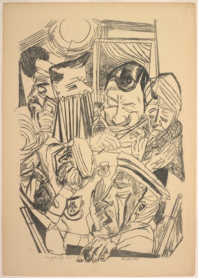 The Patriotic Song (plate nine from Die Hölle) by Max Beckmann