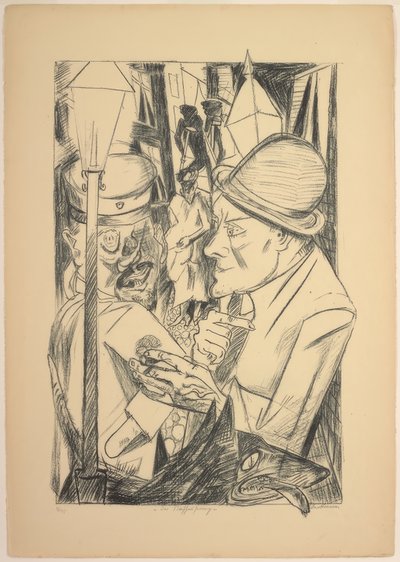 The Way Home, plate two from Die Hölle by Max Beckmann