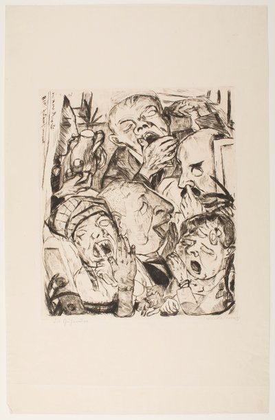The Yawners (Faces, plate 7) by Max Beckmann