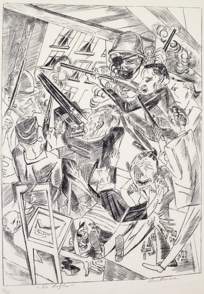 The last ones, by Max Beckmann, lithograph. Germany, 20th century. by Max Beckmann