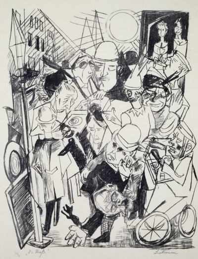 The Street, by Max Beckmann, Engraving by Max Beckmann