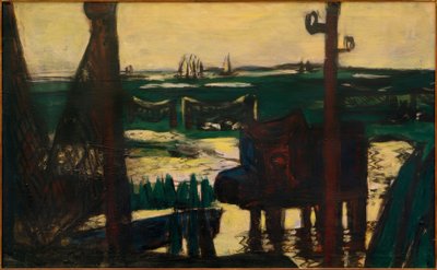 Wadden Sea Green and Black-Yellow by Max Beckmann