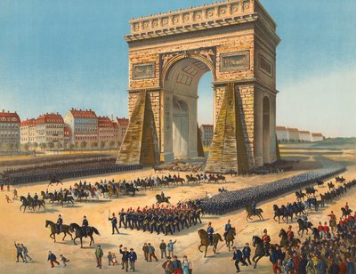 Entry of German Troops into Paris by Max Henze-Dassau