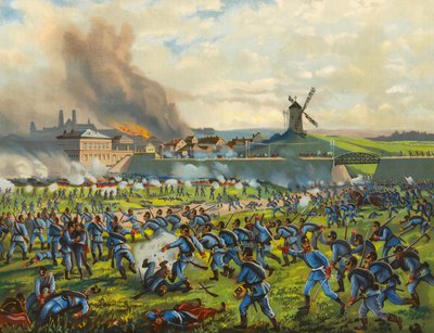 German Infantry Attacking Orleans by Max Henze-Dassau