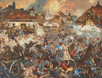 German Troops Capturing Chateaudun by Max Henze-Dassau