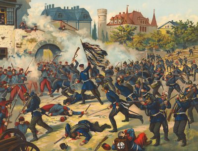 German Troops Storming Le Bourget by Max Henze-Dassau