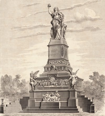 Niederwalddenkmal, Monument Commemorating the Unification of Germany by Max Henze-Dassau