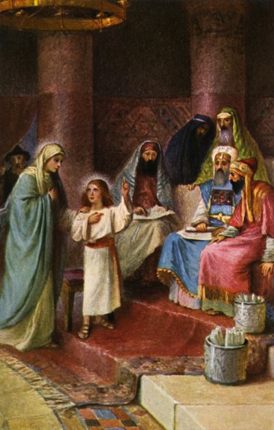 Hannah Taking Samuel to Eli at the Temple by Max Hirmer