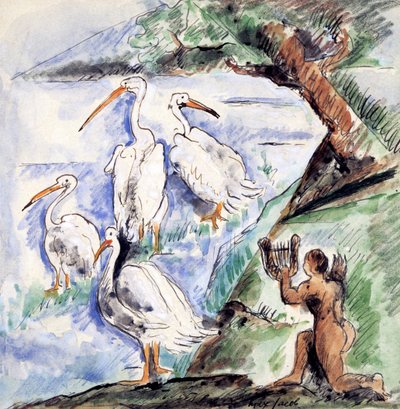 Orpheus with the Pelicans, c. 1900-1944 by Max Jacob