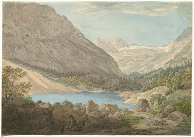 The Blue Pool in the Rein Valley near Garmisch by Max Joseph Wagenbauer