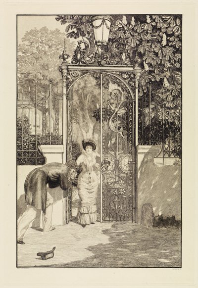 At the Gate (A Love, Opus X, Sheet 3) by Max Klinger