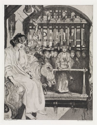 At the Gate (Tent, Opus XIV, Part 2, No. 23) by Max Klinger