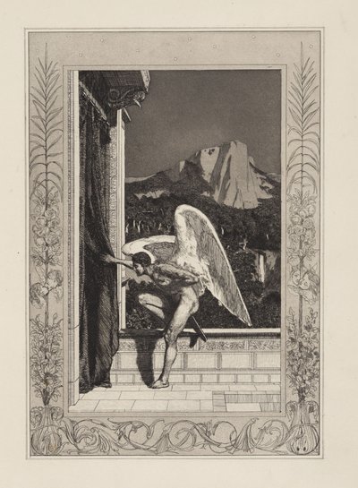 Amor Coming (Amor and Psyche, Opus V, Plate 12) by Max Klinger