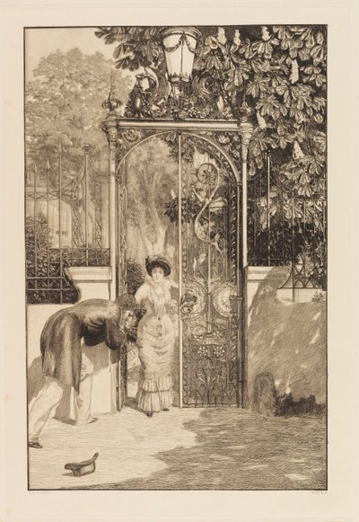 At the Gate from the series A Love, Opus X by Max Klinger