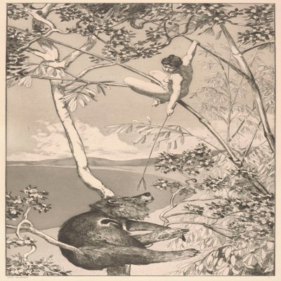 Bear and Elf by Max Klinger