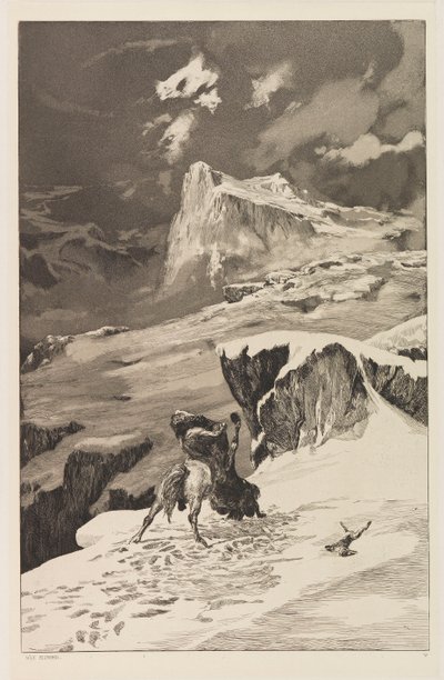 Battling Centaurs, plate V from Intermezzos, Opus IV by Max Klinger