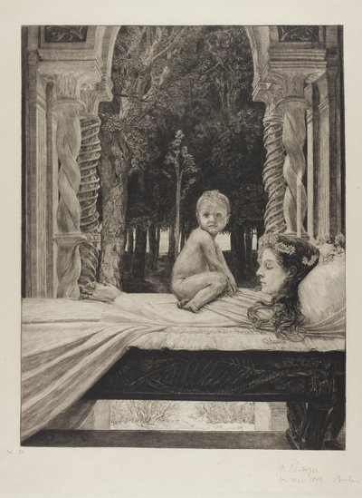 Dead Mother (plate ten from On Death, Part II) by Max Klinger