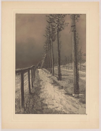 The Road, pl. 2, Four Landscapes, Op. VII by Max Klinger