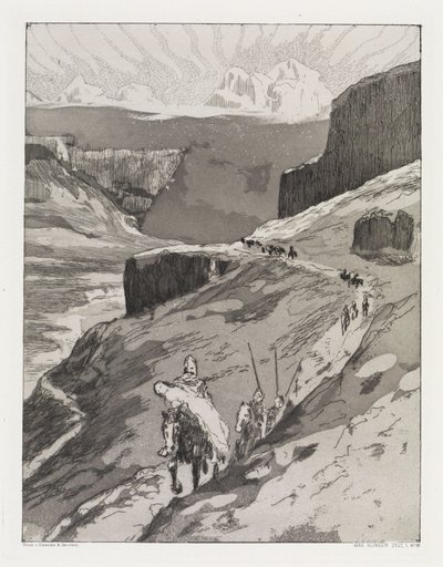 Through Mountains (Zelt, Opus XIV, Part 1, No. 19) by Max Klinger